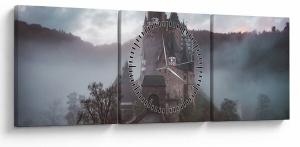 Kép - Eltz-kastély, Németország (órával) (90x30 cm)