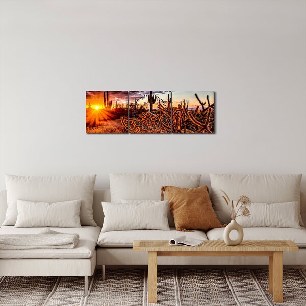 Kép - Arany sivatagi óra (órával) (90x30 cm)