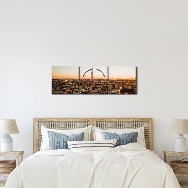 Naplemente Zizkov felett (órával) (90x30 cm)