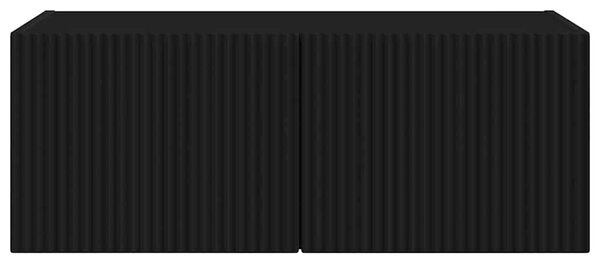 TV Fali Szekrény 78,5 x 31 x 29,5 cm Fekete Szerelt Fa