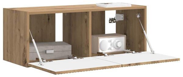 TV Fali Szekrény 78,5 x 31 x 29,5 cm Művészi tölgy Szerelt Fa