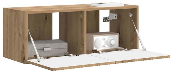 TV Fali Szekrény 78,5 x 31 x 29,5 cm Művészi tölgy Szerelt Fa