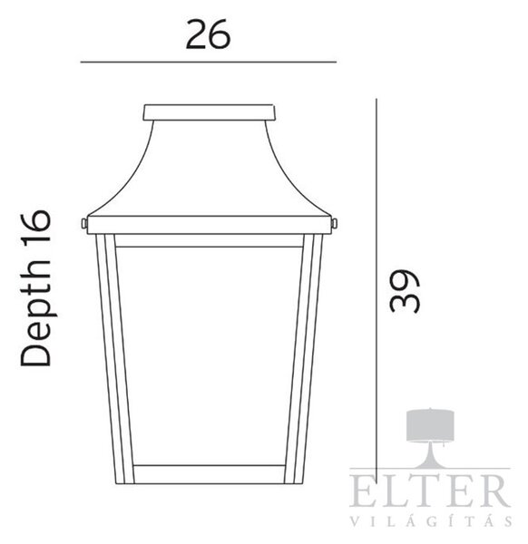 London kültéri falra simuló lámpa