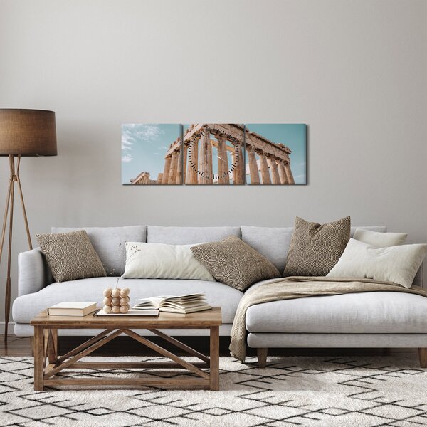 Kép - Ősi akropolisz (órával) (90x30 cm)
