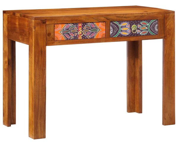 Íróasztal Barna 100 x 50 x 75 cm Tömör Akácfa és Műanyag Fa