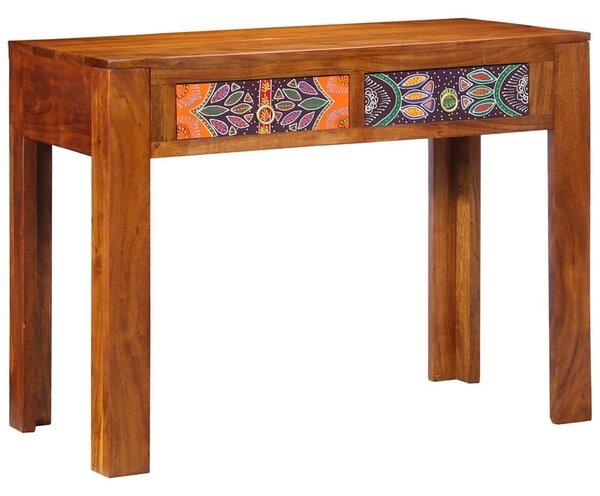 Íróasztal Barna 100 x 50 x 75 cm Tömör Akácfa és Műanyag Fa