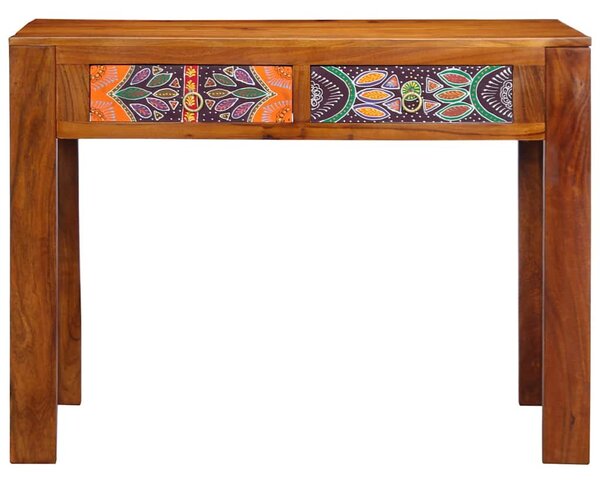 Íróasztal Barna 100 x 50 x 75 cm Tömör Akácfa és Műanyag Fa