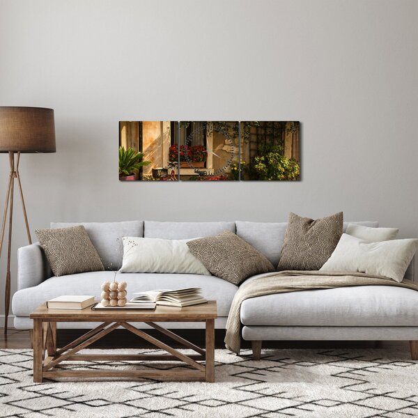 Kép - Festői Olaszország (órával) (90x30 cm)