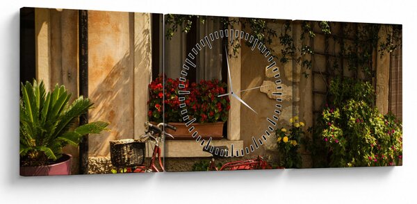 Kép - Festői Olaszország (órával) (90x30 cm)
