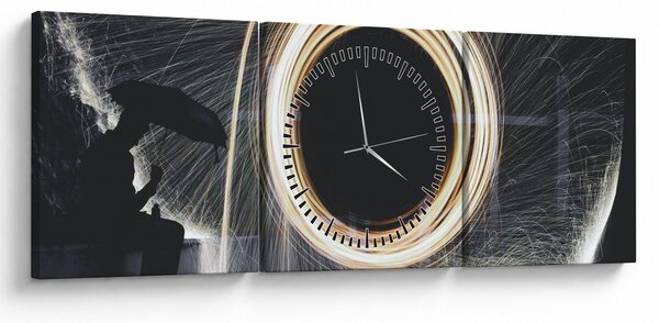 Kép - Világos show az esőben (órával) (90x30 cm)