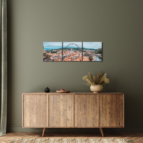 Kép - Cseh Krumlov (órával) (90x30 cm)