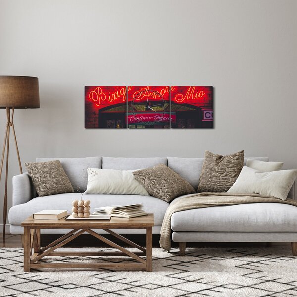 Kép - Amore Mio (órával) (90x30 cm)