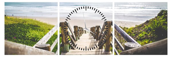 Kép - Bejárat a strandra (órával) (90x30 cm)