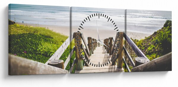 Kép - Bejárat a strandra (órával) (90x30 cm)