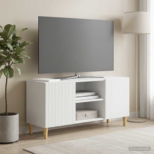 TV szekrény Fehér 102 x 34,5 x 50 cm Szerelt Fa
