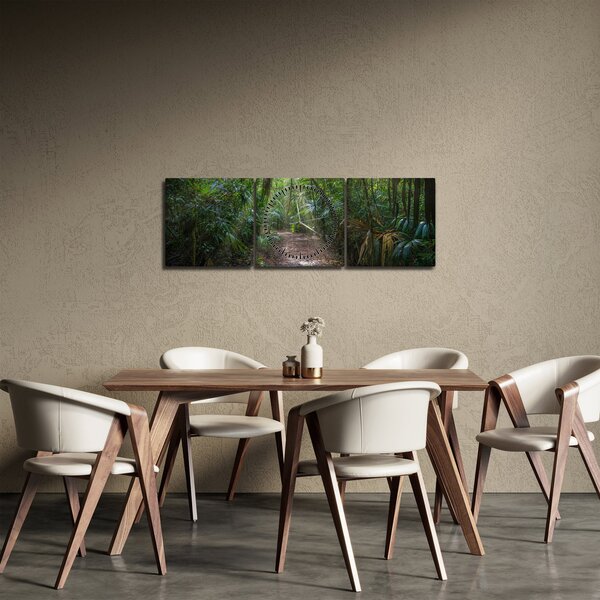 Kép - Napsugarak a dzsungelben (órával) (90x30 cm)