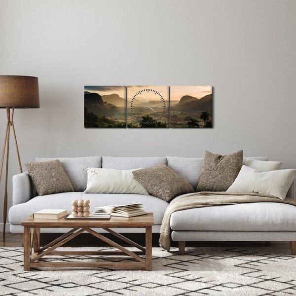 Kép - Kubai csúcsok (órával) (90x30 cm)
