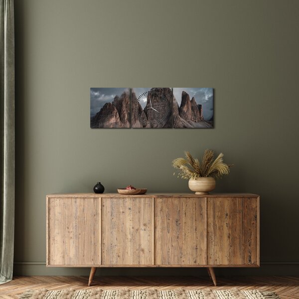 Kép - Három fogak, olasz Dolomitok (órával) (90x30 cm)