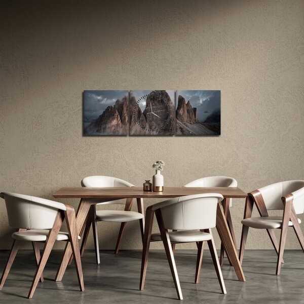 Kép - Három fogak, olasz Dolomitok (órával) (90x30 cm)