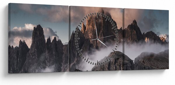 Kép - A ködben rejtett olasz dolomitok (órával) (90x30 cm)