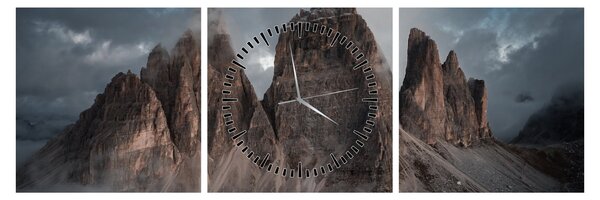 Kép - Három fogak, olasz Dolomitok (órával) (90x30 cm)