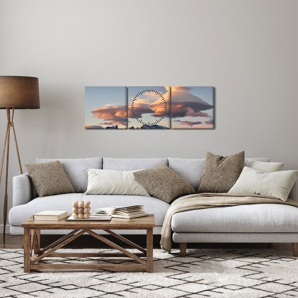 Kép - Varázslatos ég (órával) (90x30 cm)
