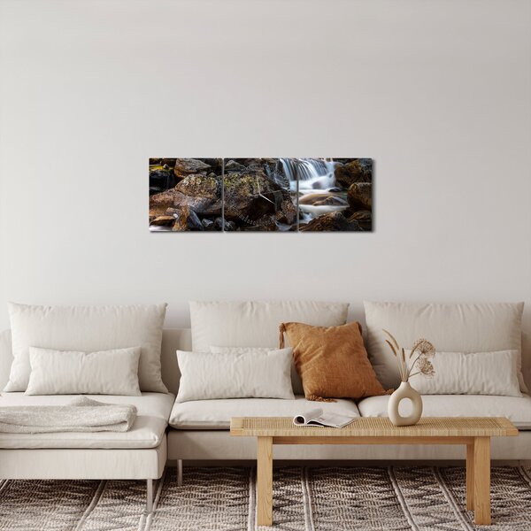 Köves patak képe (órával) (90x30 cm)