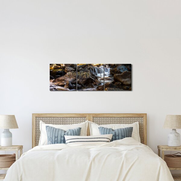 Köves patak képe (órával) (90x30 cm)