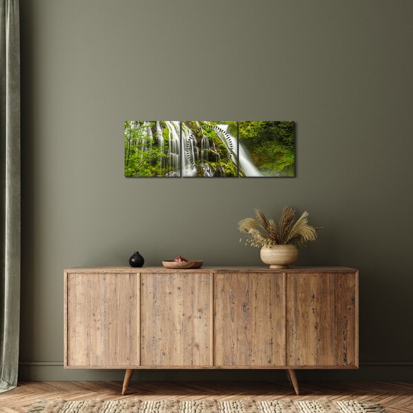 Kép - Vízesés, Wind River Valley (órával) (90x30 cm)