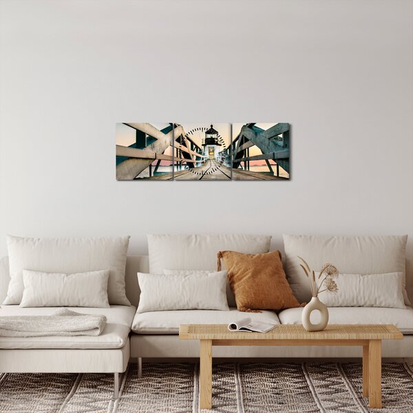 Kép - A mólón (órával) (90x30 cm)