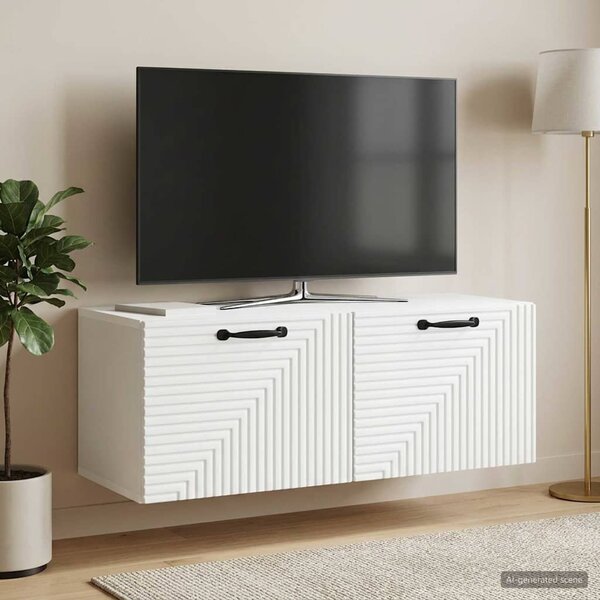 Fali TV szekrény Fehér 78,5 x 31 x 30 cm Szerelt Fa
