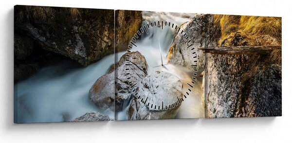 Kép - Erdei patak (órával) (90x30 cm)