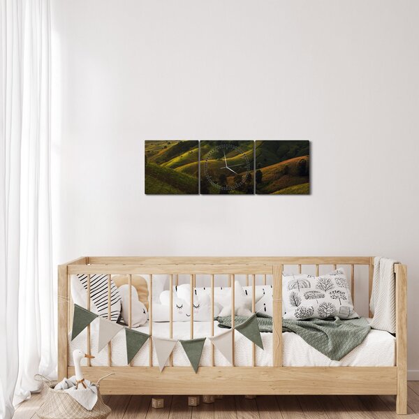 Kép - Kilátás a thai hegyekre (órával) (90x30 cm)