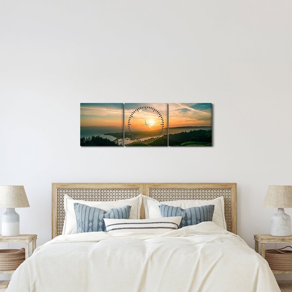 Napkelte a tenger felett (órával) (90x30 cm)