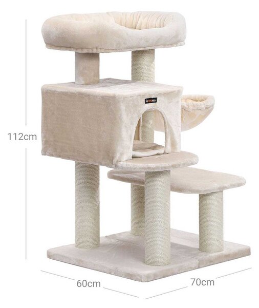 FEANDREA Macska kaparófa, Macska torony XXL plüss függoágy, 112 cm
