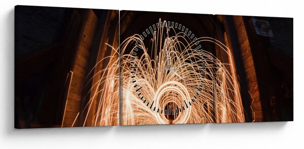 Kép - Fényes show a síneken (órával) (90x30 cm)