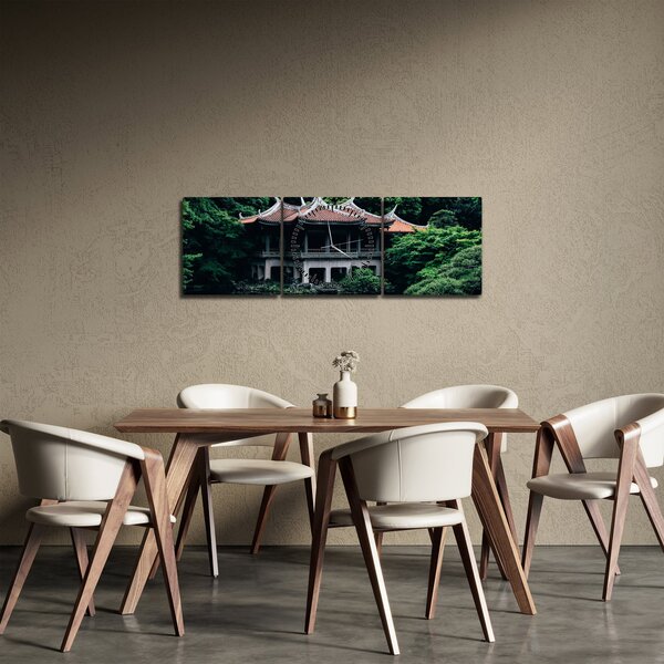 A japán nemzeti kert képe (órával) (90x30 cm)