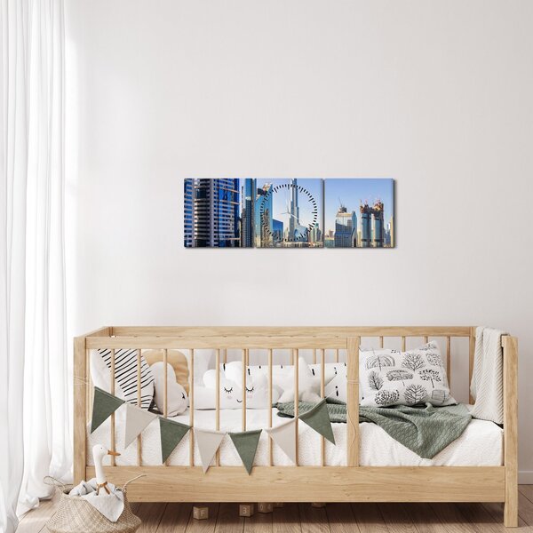 Kép - Dubai reggel (órával) (90x30 cm)