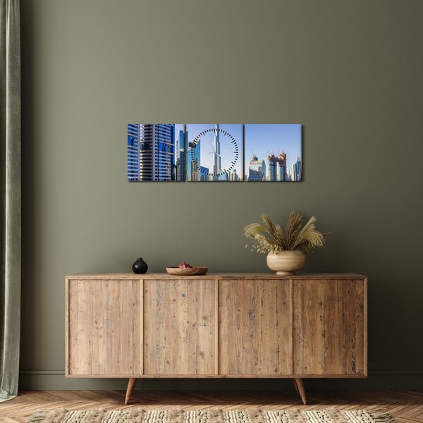 Kép - Dubai reggel (órával) (90x30 cm)