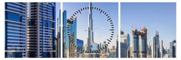 Kép - Dubai reggel (órával) (90x30 cm)