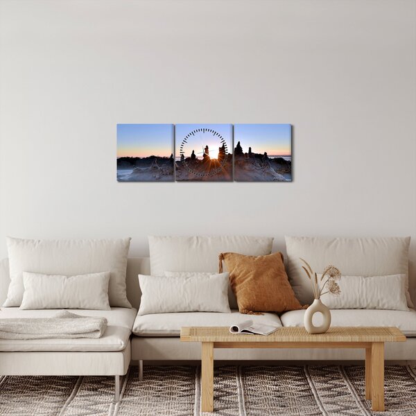 Egy homokos táj képe (órával) (90x30 cm)