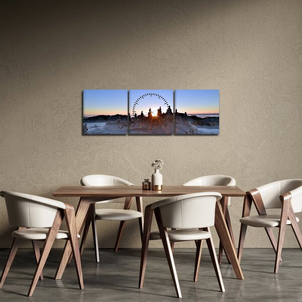 Egy homokos táj képe (órával) (90x30 cm)