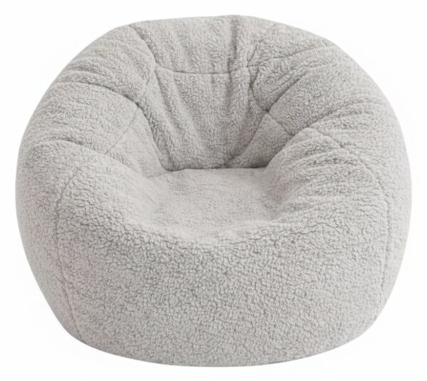 XL Teddy plüss babzsákfotel – szürke