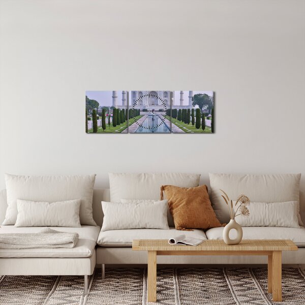 Kép - Taj Mahal napkeltekor (órával) (90x30 cm)