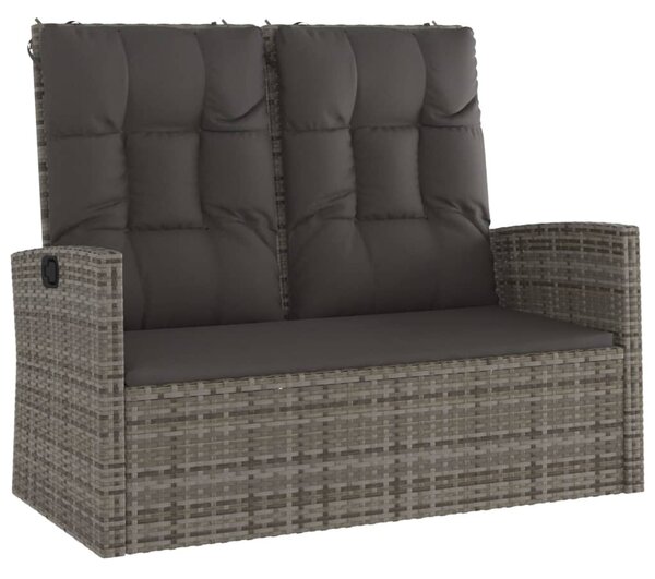 4 részes szürke polyrattan kerti ülőgarnitúra párnákkal