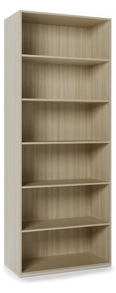 Könyvespolc Sermavi 151, Zárt, Ajtókkal, Üveg, Laminált forgácslap, 231x91x44cm, Bézs, Tölgy