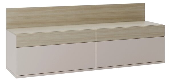 TV-állvány Sermavi 143, Laminált forgácslap, 66x175x44cm, Bézs, Tölgy
