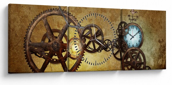 Kép a történelmi óramozgásokról (órával) (90x30 cm)