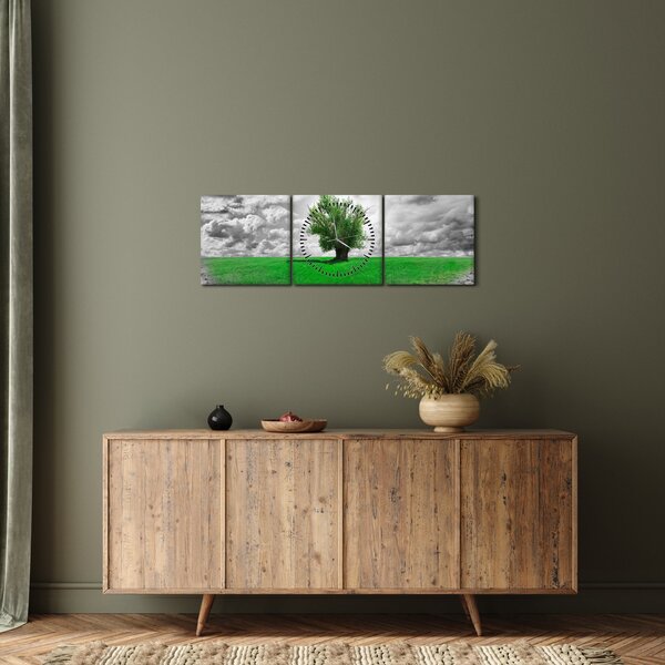Kép - egy darab természet a városban (órával) (90x30 cm)