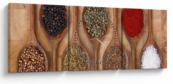 Kép - fűszerek a kanálon (órával) (90x30 cm)